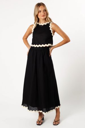 Chrissy Two Piece Set – Black Cream