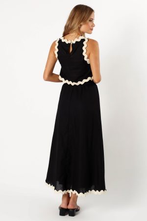 Chrissy Two Piece Set – Black Cream