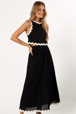 Chrissy Two Piece Set – Black Cream