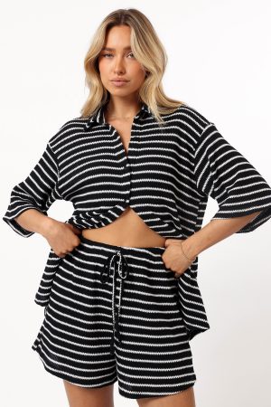 Linnea Short Set – Black White