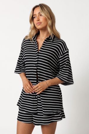 Linnea Short Set – Black White