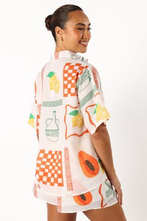 Piccolo Short Set – White Orange