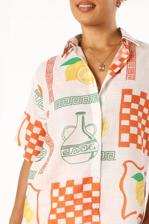 Piccolo Short Set – White Orange