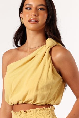 Sally Top & Short Set – Butter Yellow