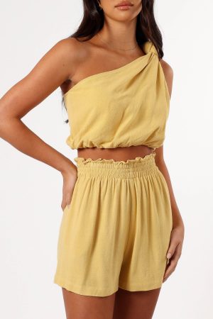 Sally Top & Short Set – Butter Yellow