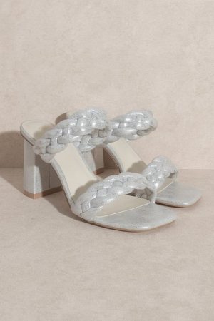 Savannah Metallic Heel – Silver