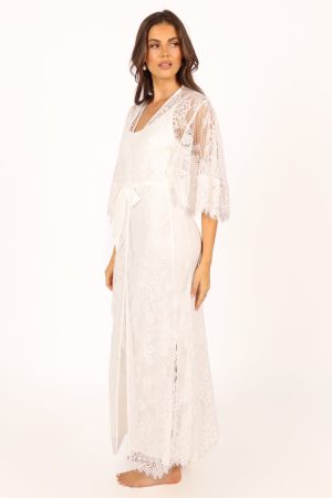 Nephele Lace Bridal Robe – Ivory