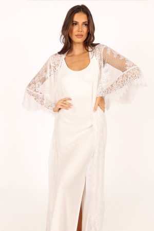 Nephele Lace Bridal Robe – Ivory
