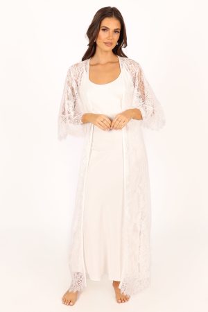 Nephele Lace Bridal Robe – Ivory