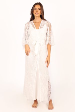 Nephele Lace Bridal Robe – Ivory