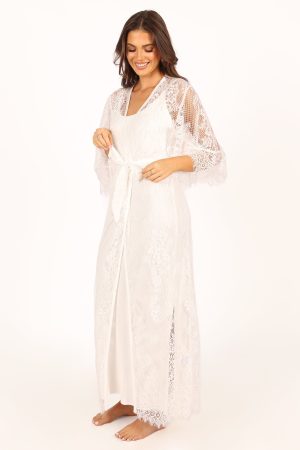Nephele Lace Bridal Robe – Ivory