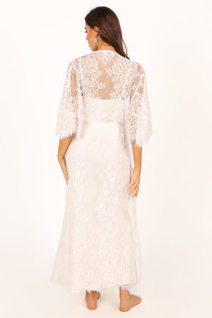 Nephele Lace Bridal Robe – Ivory