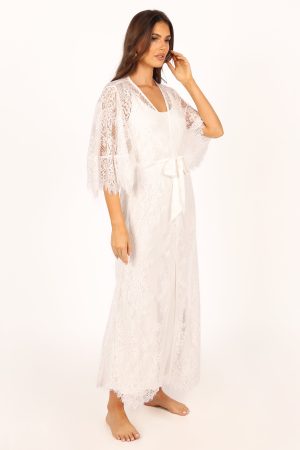 Nephele Lace Bridal Robe – Ivory
