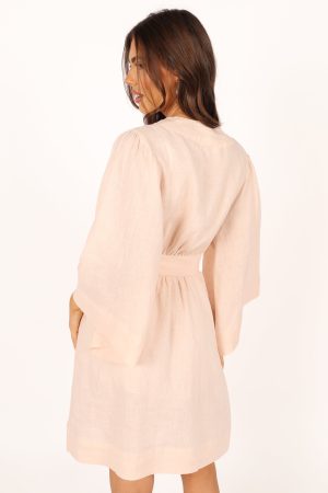 Nuala Linen Robe – Blush