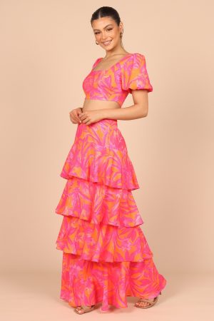 Addison Crop Top – Pink Tropics