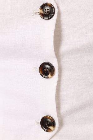 Allegra Linen Vest – White