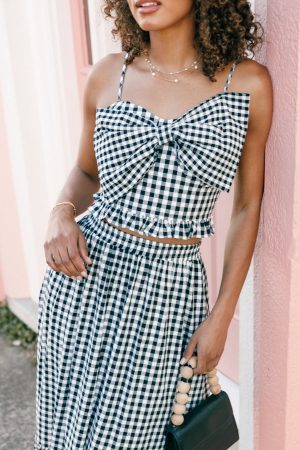 Bambi Top – Black Gingham