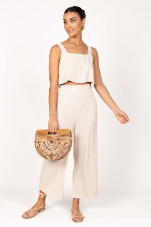 Eleanor Cropped Top – Beige