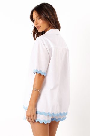 Harry Shirt – White Blue