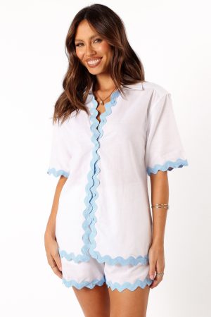 Harry Shirt – White Blue