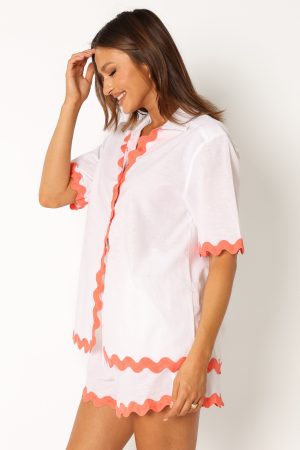 Harry Shirt – White/Melon