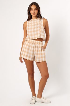 Jemmy Top – Beige Check