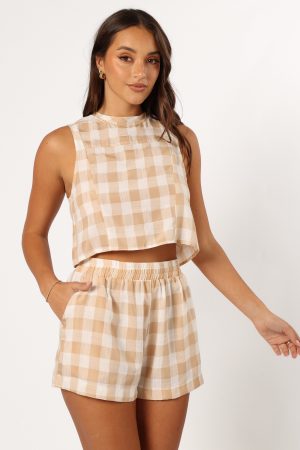 Jemmy Top – Beige Check