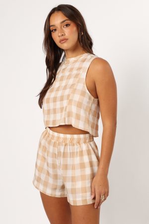 Jemmy Top – Beige Check