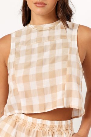 Jemmy Top – Beige Check