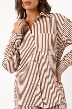 Kennie Top – Brown Stripe
