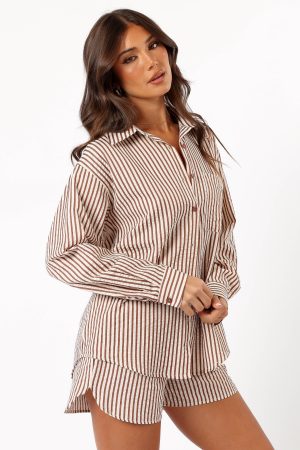 Kennie Top – Brown Stripe