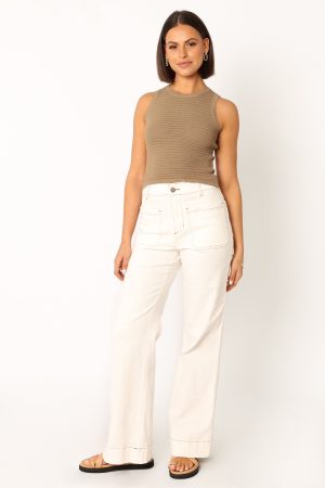 Maisey Knit Tank – Olive