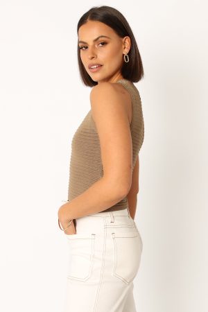 Maisey Knit Tank – Olive