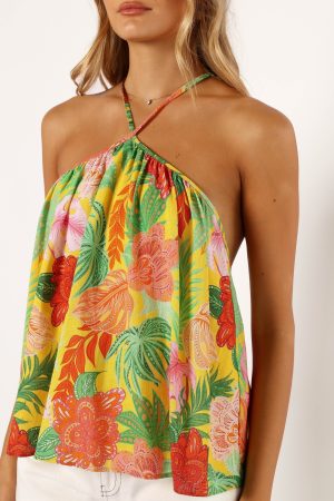 Milton Halter Top – Leilani Print