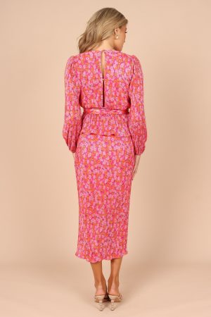 Minelli Pleat Top – Hot Pink