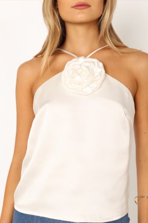 Pai Rosette Top – Ivory