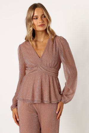 Ramona Long Sleeve Top – Rose