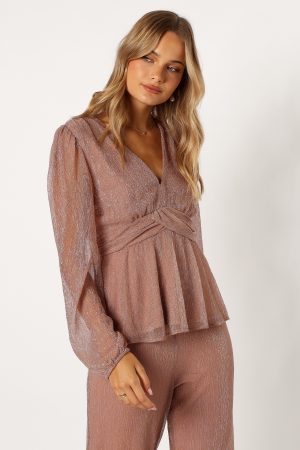 Ramona Long Sleeve Top – Rose