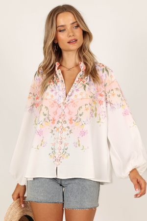 Tiarna Shirt – White Floral