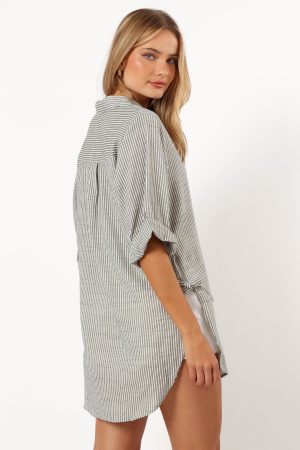 Wren Oversized Shirt – Olive